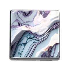 Marble Abstract White Pink Dark Memory Card Reader (square 5 Slot) by Grandong