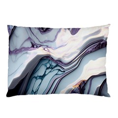 Marble Abstract White Pink Dark Pillow Case (two Sides) by Grandong