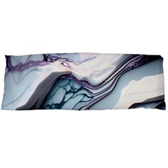 Marble Abstract White Pink Dark Body Pillow Case (dakimakura) by Grandong