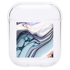 Marble Abstract White Pink Dark Hard Pc Airpods 1/2 Case by Grandong