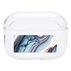 Marble Abstract White Pink Dark Hard Pc Airpods Pro Case by Grandong