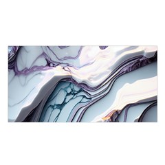 Marble Abstract White Pink Dark Satin Shawl 45  X 80  by Grandong