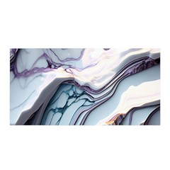 Marble Abstract White Pink Dark Satin Wrap 35  X 70  by Grandong