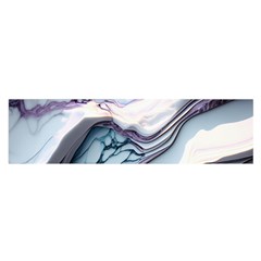 Marble Abstract White Pink Dark Oblong Satin Scarf (16  X 60 ) by Grandong