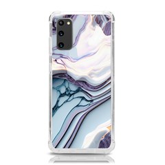 Marble Abstract White Pink Dark Samsung Galaxy S20 6 2 Inch Tpu Uv Case by Grandong