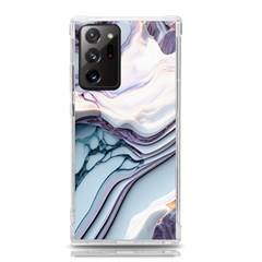 Marble Abstract White Pink Dark Samsung Galaxy Note 20 Ultra Tpu Uv Case by Grandong