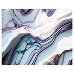 Marble Abstract White Pink Dark Premium Plush Fleece Blanket (Medium) 60 x50  Blanket Front