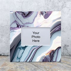 Marble Abstract White Pink Dark White Box Photo Frame 4  X 6  by Grandong