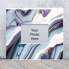 Marble Abstract White Pink Dark White Wall Photo Frame 5  X 7  by Grandong