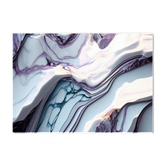 Marble Abstract White Pink Dark Crystal Sticker (a4) by Grandong