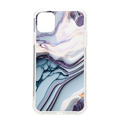 Marble Abstract White Pink Dark Iphone 11 Tpu Uv Print Case by Grandong