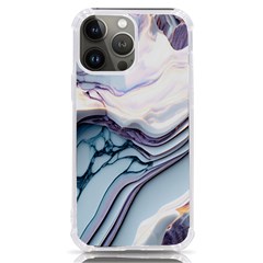 Marble Abstract White Pink Dark Iphone 13 Pro Max Tpu Uv Print Case by Grandong