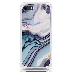 Marble Abstract White Pink Dark Iphone Se by Grandong