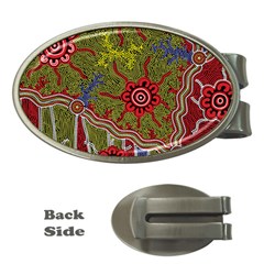 Authentic Aboriginal Art - Connections Money Clips (oval)  by hogartharts