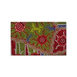 Authentic Aboriginal Art - Connections Sticker Rectangular (100 pack) Front