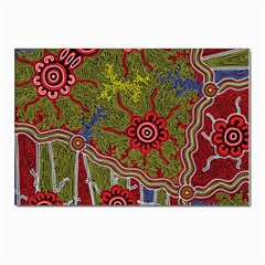 Authentic Aboriginal Art - Connections Postcards 5  X 7  (pkg Of 10) by hogartharts