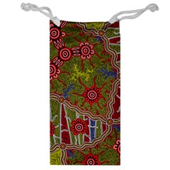 Authentic Aboriginal Art - Connections Jewelry Bag by hogartharts