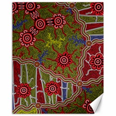 Authentic Aboriginal Art - Connections Canvas 16  X 20  by hogartharts