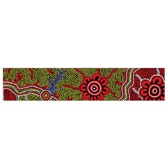 Authentic Aboriginal Art - Connections Small Premium Plush Fleece Scarf