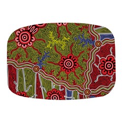 Authentic Aboriginal Art - Connections Mini Square Pill Box by hogartharts