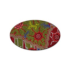 Authentic Aboriginal Art - Connections Sticker (oval) by hogartharts