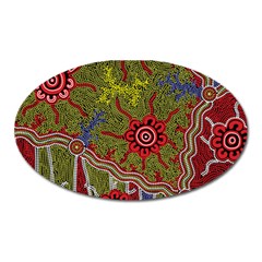 Authentic Aboriginal Art - Connections Oval Magnet by hogartharts