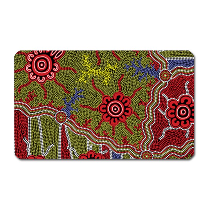 Authentic Aboriginal Art - Connections Magnet (Rectangular)