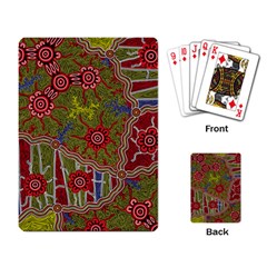 Authentic Aboriginal Art - Connections Playing Cards Single Design (rectangle)