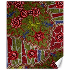 Authentic Aboriginal Art - Connections Canvas 8  X 10  by hogartharts