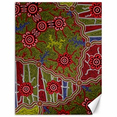 Authentic Aboriginal Art - Connections Canvas 12  X 16  by hogartharts