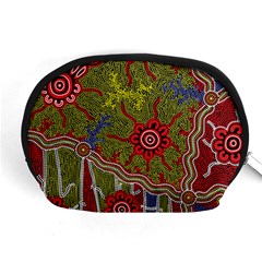 Authentic Aboriginal Art - Connections Accessory Pouch (medium) by hogartharts