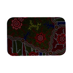 Authentic Aboriginal Art - Connections Open Lid Metal Box (silver)   by hogartharts