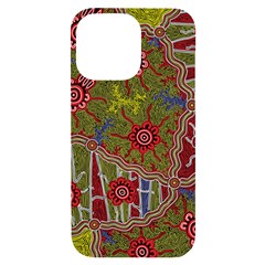 Authentic Aboriginal Art - Connections Iphone 14 Pro Max Black Uv Print Case by hogartharts