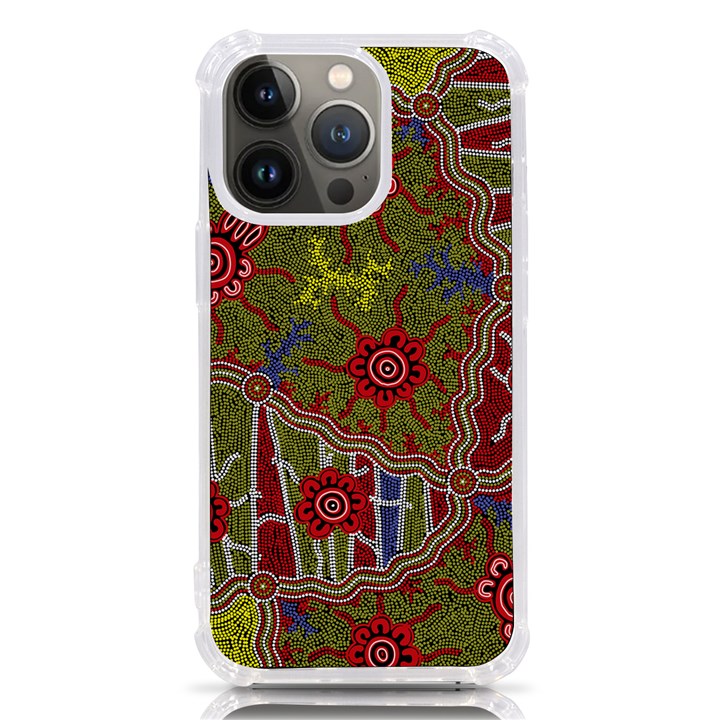 Authentic Aboriginal Art - Connections iPhone 13 Pro TPU UV Print Case