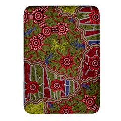 Authentic Aboriginal Art - Connections Rectangular Glass Fridge Magnet (4 Pack) by hogartharts