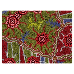 Authentic Aboriginal Art - Connections Premium Plush Fleece Blanket (extra Small) by hogartharts