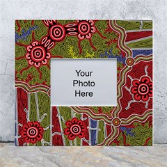 Authentic Aboriginal Art - Connections White Wall Photo Frame 5  X 7  by hogartharts