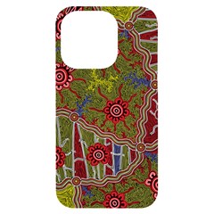 Authentic Aboriginal Art - Connections Iphone 14 Pro Black Uv Print Case by hogartharts