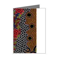 Authentic Aboriginal Art - Gathering Mini Greeting Card by hogartharts