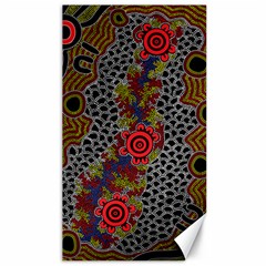 Authentic Aboriginal Art - Gathering Canvas 40  X 72  by hogartharts