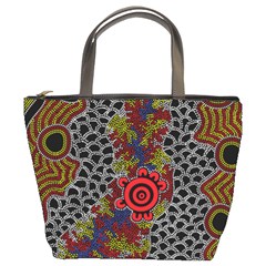 Authentic Aboriginal Art - Gathering Bucket Bag by hogartharts