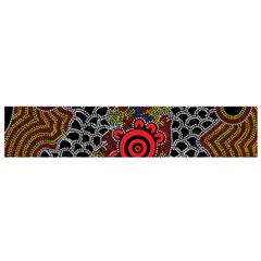 Authentic Aboriginal Art - Gathering Small Premium Plush Fleece Scarf