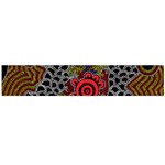 Authentic Aboriginal Art - Gathering Large Premium Plush Fleece Scarf  Front