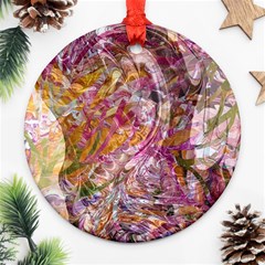 Abstract Pink Blend Ornament (round) by kaleidomarblingart