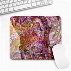 Abstract Pink Blend Large Mousepad by kaleidomarblingart