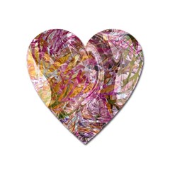 Abstract Pink Blend Heart Magnet by kaleidomarblingart