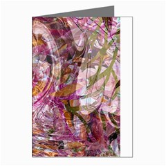 Abstract Pink Blend Greeting Cards (pkg Of 8) by kaleidomarblingart