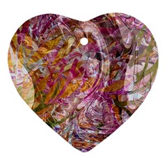 Abstract Pink Blend Heart Ornament (two Sides) by kaleidomarblingart