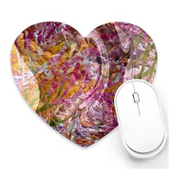 Abstract Pink Blend Heart Mousepad by kaleidomarblingart