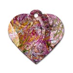 Abstract pink blend Dog Tag Heart (Two Sides) Front